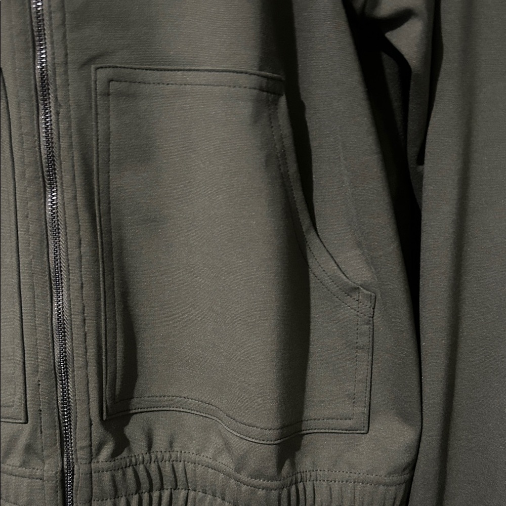Banana Republic Olive Green Women's Bomber Jacket - Picture 4 of 5